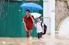 Loạt tỉnh cho nghỉ học vì mưa lớn sau bão